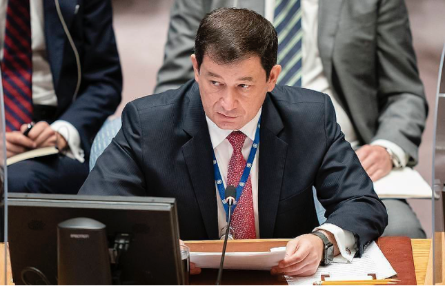 Phó đại sứ Nga tại LHQ Dmitry Polyansky. (Ảnh: Tass) Phó đại sứ Nga tại LHQ Dmitry Polyansky. (Ảnh: Tass)
