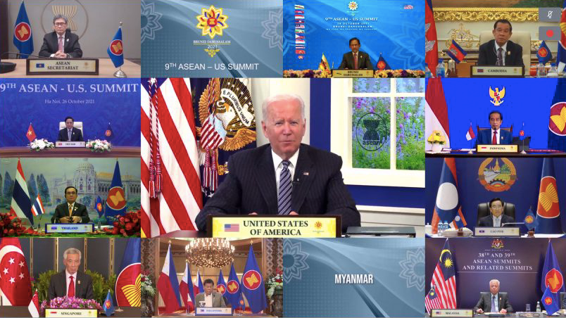 Thượng đỉnh Mỹ - ASEAN lần thứ 9 được tổ chức trực tuyến vào tháng 11/2021. (Ảnh: Asean.org)