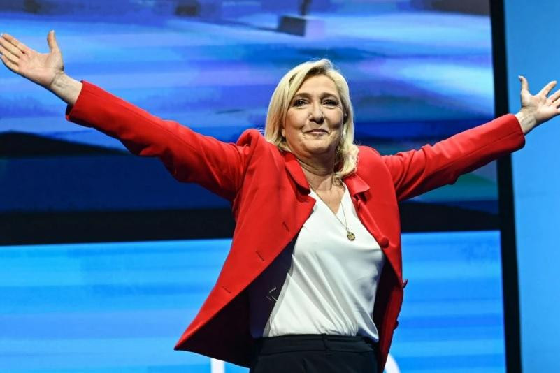 Bà Le Pen thừa nhận thất bại, nhưng ca ngợi kết quả bầu cử lần này là “chiến thắng rực rỡ”. (Ảnh: Getty) Bà Le Pen thừa nhận thất bại, nhưng ca ngợi kết quả bầu cử lần này là “chiến thắng rực rỡ”. (Ảnh: Getty)