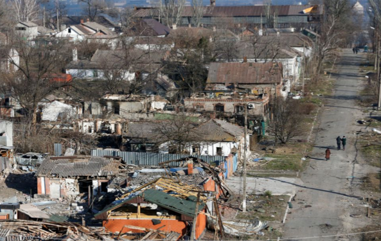 Cảnh tượng ở Mariupol ngày 28/3. (Ảnh: Reuters)