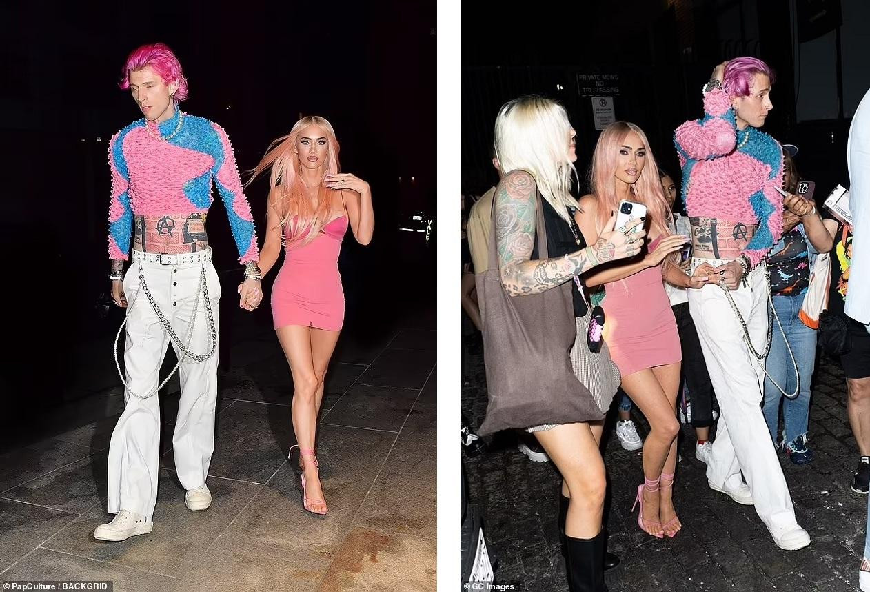 Sau buổi ra mắt phim, cặp đôi cùng nhau rời đi. Trong mọi hoàn cảnh, MGK không hề buông tay Megan.