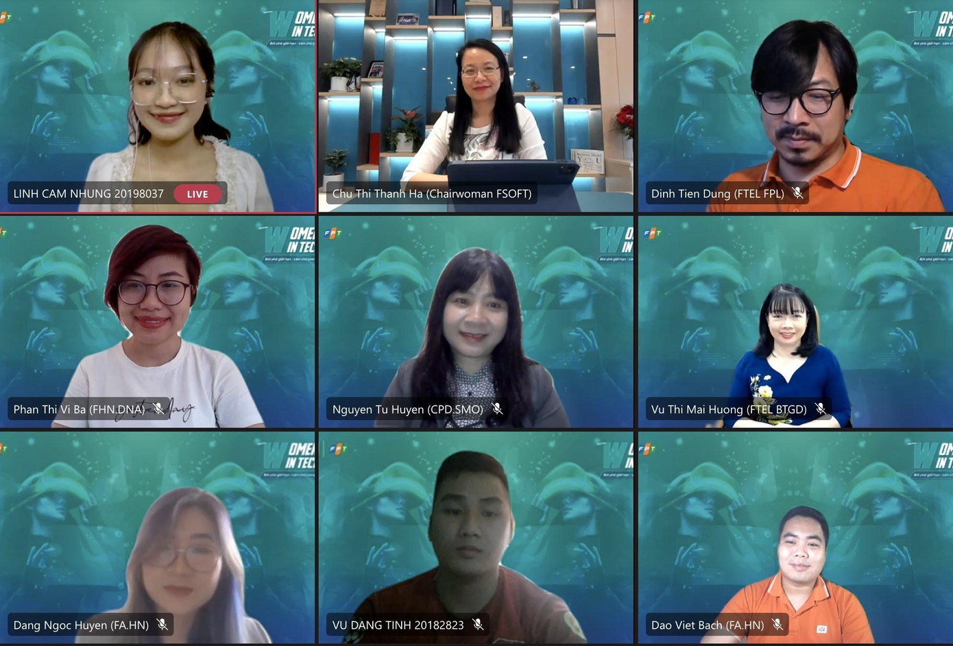 Các diễn giả cùng chụp ảnh kỷ niệm với các bạn sinh viên tham dự trong sự kiện trực tuyến. Các diễn giả cùng chụp ảnh kỷ niệm với các bạn sinh viên tham dự trong sự kiện trực tuyến.