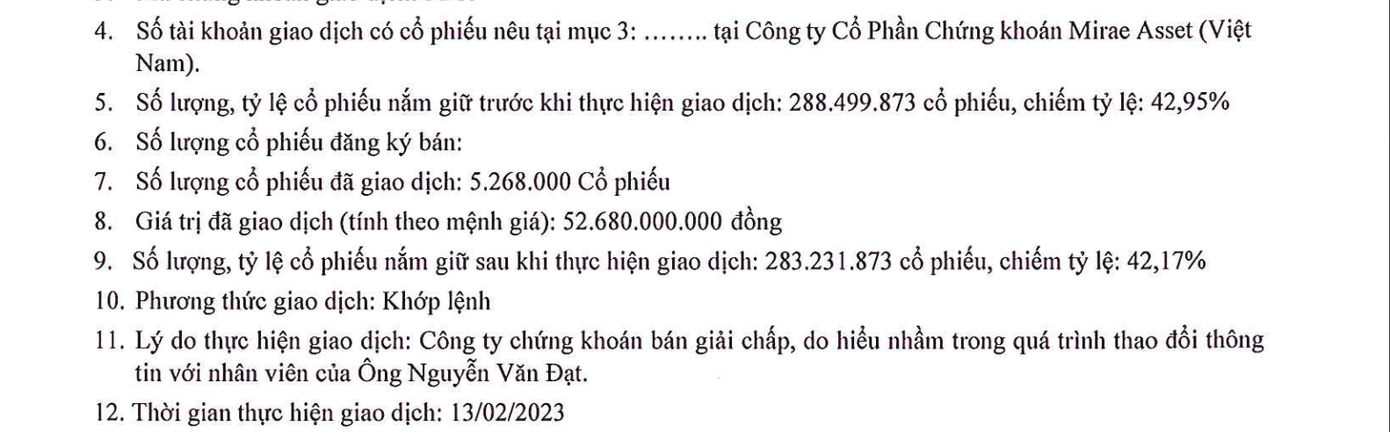 Báo cáo của PDR tới UBCKNN, nêu lý do bị giải chấp vì hiểu nhầm