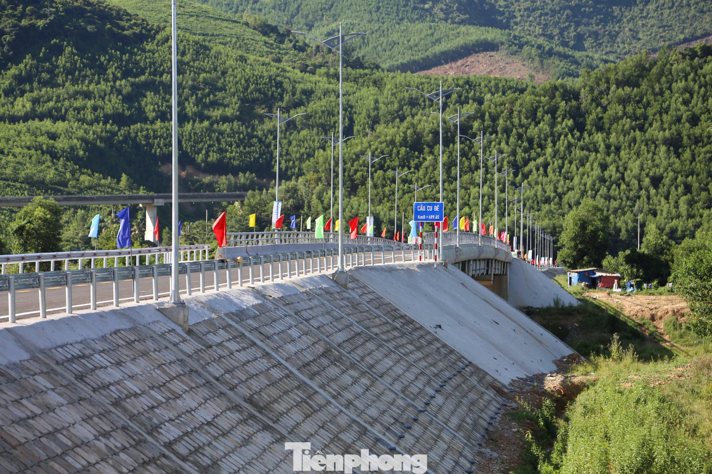 Cầu Cu Đê (Km0+499,65) có tổng chiều dài hơn 118m, gồm 3 nhịp dầm. Mặt cầu có phần xe chạy rộng 7,5m; phần bộ hành mỗi bên rộng 1,5m.