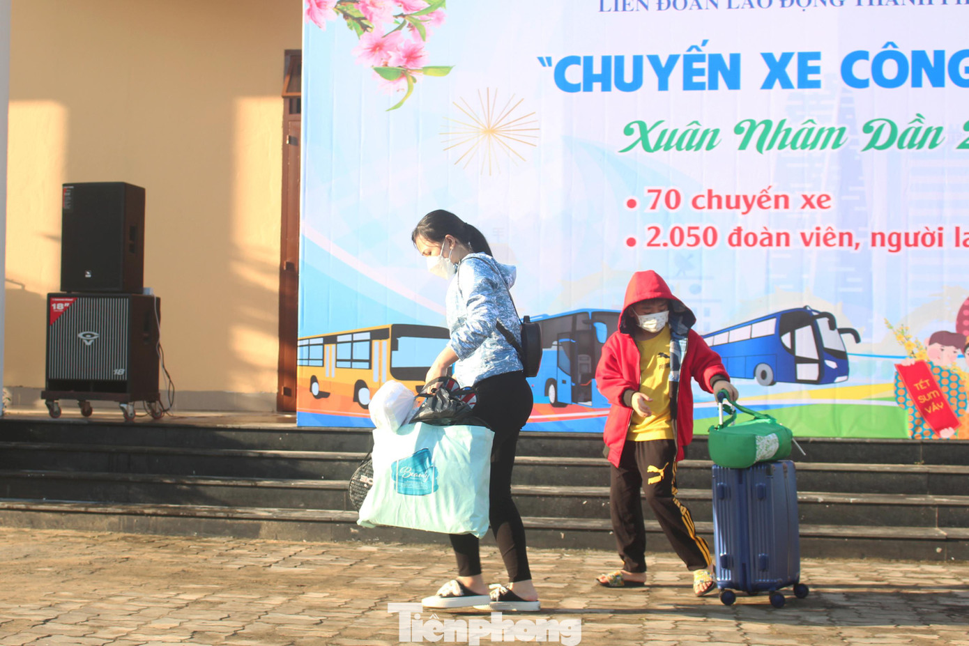 Sáng 22/1, Liên đoàn Lao động TP Đà Nẵng tổ chức "Chuyến xe công đoàn" đưa người lao động, công nhân về quê ăn Tết. Đây là 5 chuyến xe đầu tiên trong số hàng chục chuyến xe 0 đồng sẽ đưa người lao động về quê trong dịp Tết Nguyên đán Nhâm Dần 2022. Sáng 22/1, Liên đoàn Lao động TP Đà Nẵng tổ chức "Chuyến xe công đoàn" đưa người lao động, công nhân về quê ăn Tết. Đây là 5 chuyến xe đầu tiên trong số hàng chục chuyến xe 0 đồng sẽ đưa người lao động về quê trong dịp Tết Nguyên đán Nhâm Dần 2022.