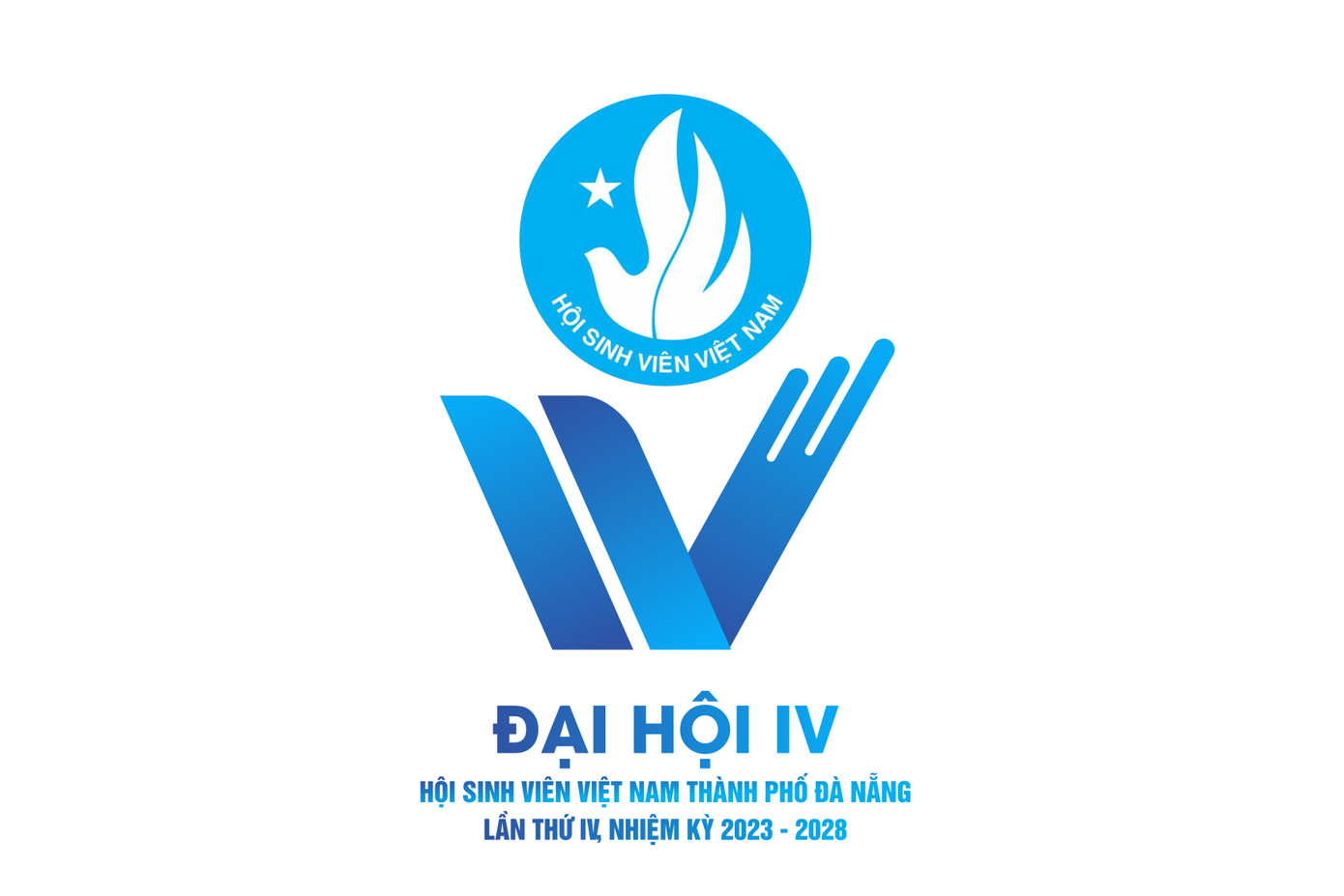 Biểu trưng chính thức của Đại hội Đại biểu Hội Sinh viên Việt Nam TP Đà Nẵng lần thứ IV, nhiệm kỳ 2023 - 2028