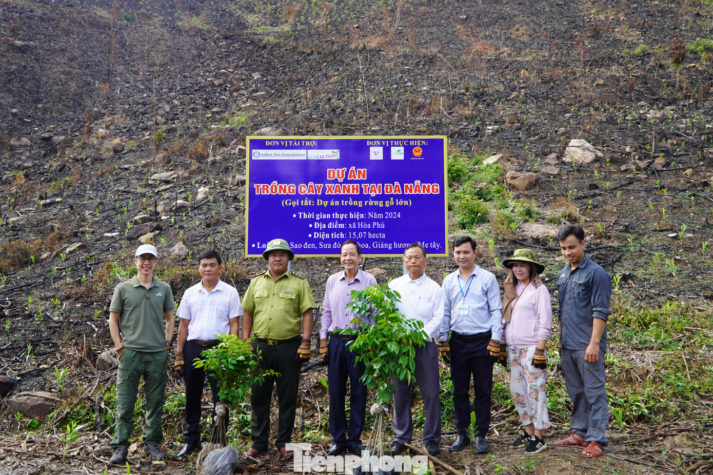 Hơn 20,5 nghìn cây gỗ lớn bản địa được bàn giao cho các hộ dân xã Hòa Phú (huyện Hòa Vang, TP Đà Nẵng) với mục tiêu phủ xanh hơn 15ha rừng