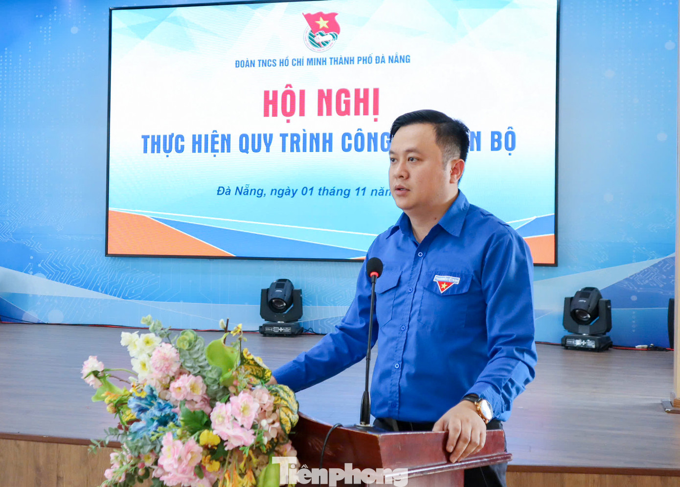 Anh Lê Công Hùng phát biểu nhận nhiệm vụ. Anh Lê Công Hùng phát biểu nhận nhiệm vụ.