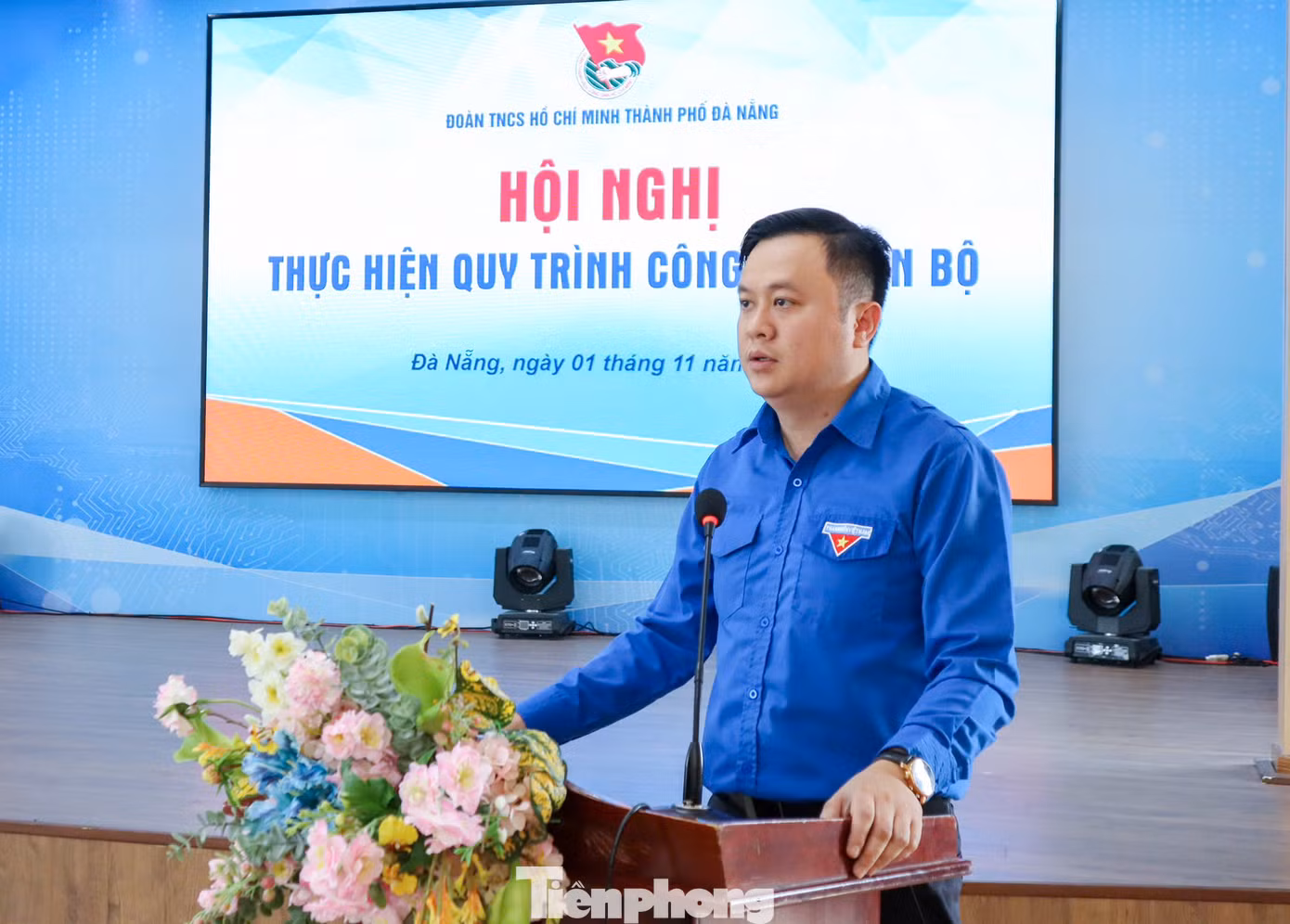 Anh Lê Công Hùng phát biểu nhận nhiệm vụ.