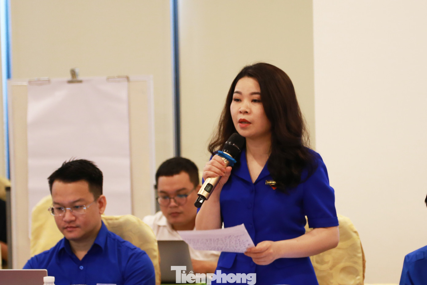 Chị Chu Hồng Minh - Bí thư Thành Đoàn Hà Nội, cho rằng cần đa dạng hóa nội dung các cuộc thi trực tuyến để thu hút thanh thiếu nhi Chị Chu Hồng Minh - Bí thư Thành Đoàn Hà Nội, cho rằng cần đa dạng hóa nội dung các cuộc thi trực tuyến để thu hút thanh thiếu nhi