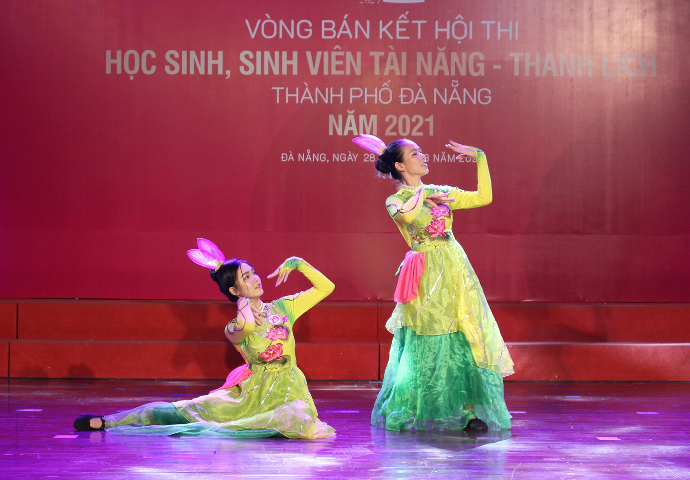 Những tiết mục múa truyền thống với nội dung ca ngợi vẻ đẹp của quê hương đất nước, lòng tự hào dân tộc... với âm hưởng dân gian được nhiều thí sinh lựa chọn. Ảnh: Giang Thanh