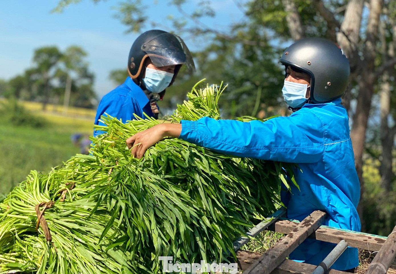 Trong dịch COVID-19, hàng loạt mô hình tình nguyện vì cộng đồng, cùng thành phố chung tay xây dựng nông thôn mới. Ảnh: Giang Thanh Trong dịch COVID-19, hàng loạt mô hình tình nguyện vì cộng đồng, cùng thành phố chung tay xây dựng nông thôn mới. Ảnh: Giang Thanh