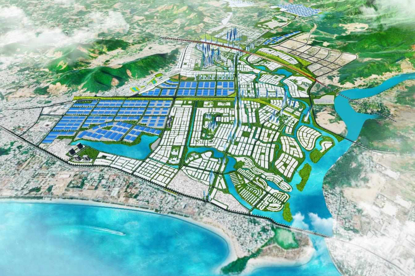 Phân khu này có diện tích khoảng 3.656 ha. Phía bắc phân khu giáp với sông Cu Đê, phía nam giáp đường ĐT 602, phía đông giáp đường Nguyễn Lương Bằng và phía tây giáp đường Vành đai phía Tây, khu Công nghệ cao Đà Nẵng, phân khu sinh thái phía tây.