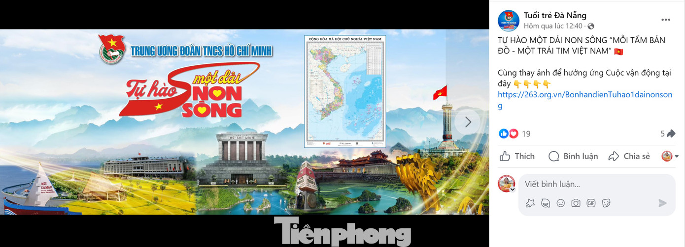 Hệ thống fanpage của Thành Đoàn Đà Nẵng cũng như các cấp bộ Đoàn đều đổi avatar và ảnh bìa để hưởng ứng cuộc vận động