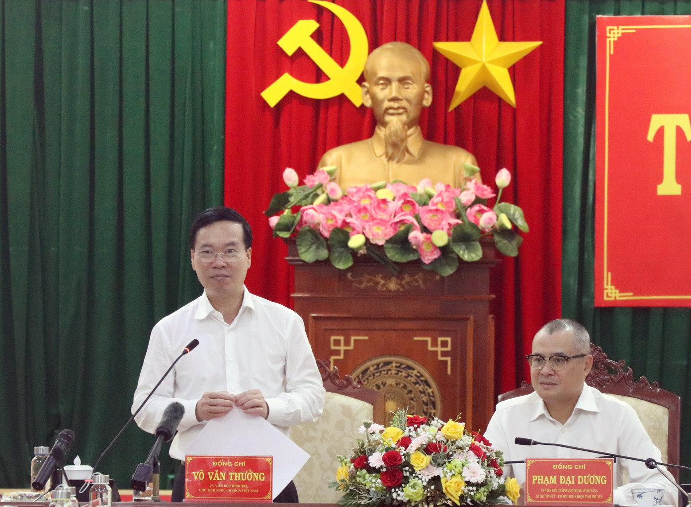 Chủ tịch nước Võ Văn Thưởng phát biểu tại buổi làm việc.