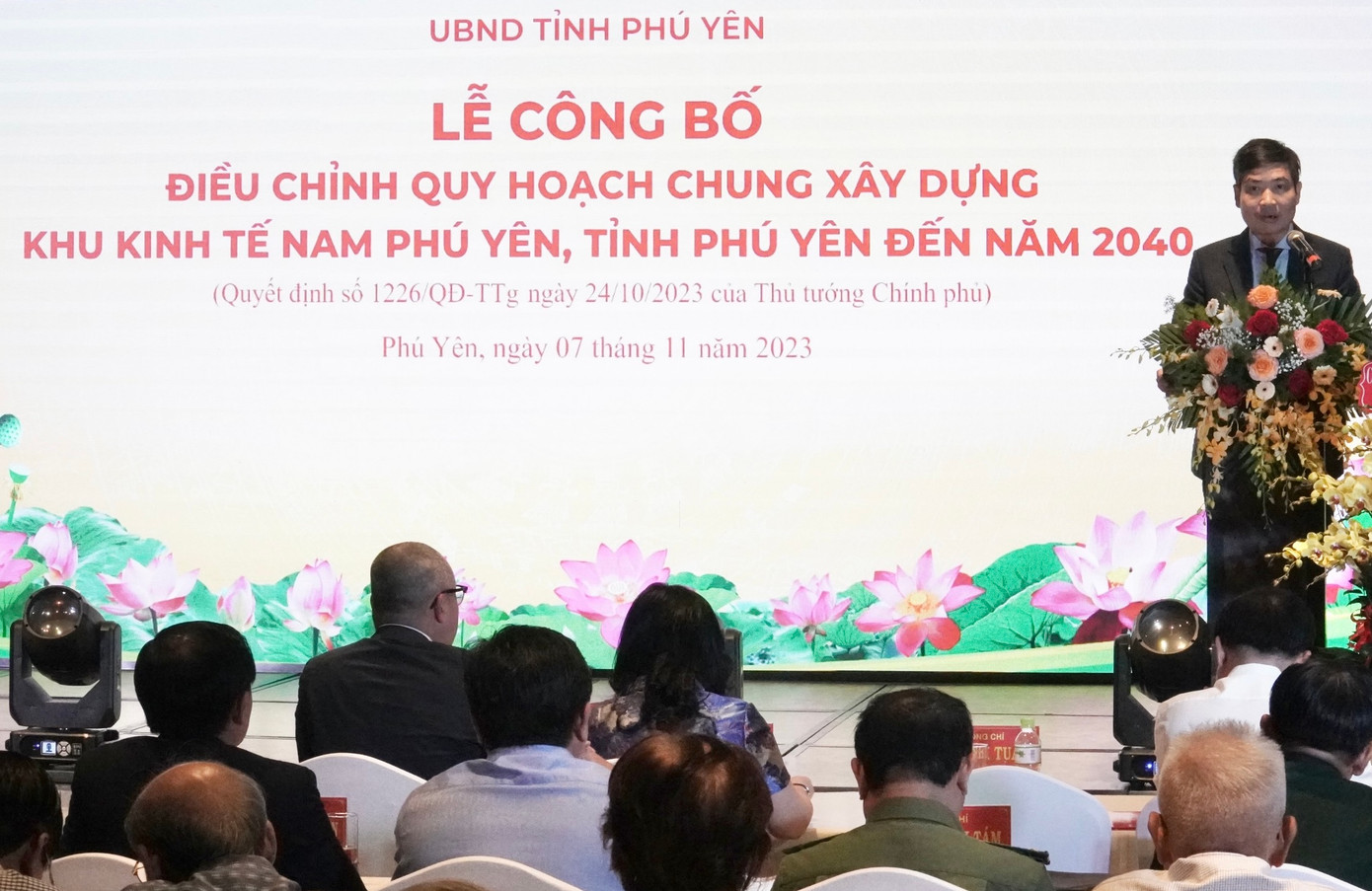 Ông Tạ Anh Tuấn - Chủ tịch UBND tỉnh Phú Yên - phát biểu tại lễ công bố. Ảnh: C.H.