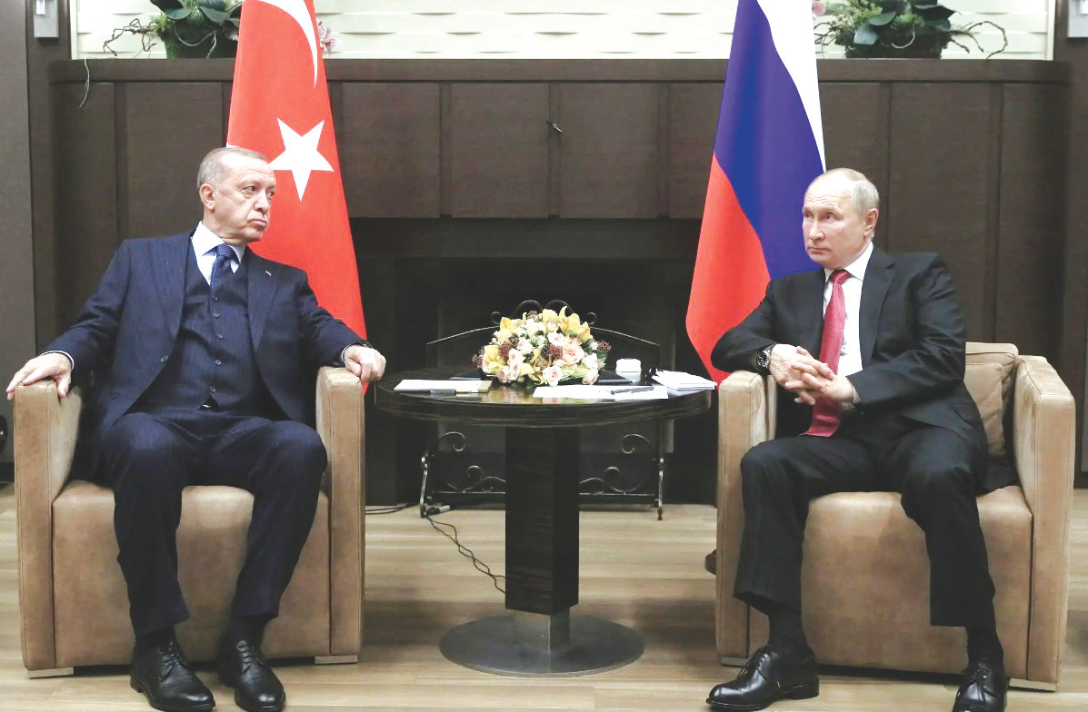 Tổng thống Thổ Nhĩ Kỳ Tayyip Erdogan (trái) trong một lần gặp Tổng thống Nga Vladimir Putin. (Ảnh: Sputnik) Tổng thống Thổ Nhĩ Kỳ Tayyip Erdogan (trái) trong một lần gặp Tổng thống Nga Vladimir Putin. (Ảnh: Sputnik)