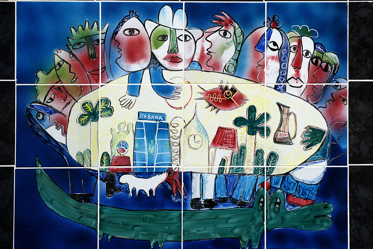 Những hình ảnh này được đưa vào đồ lưu niệm ở làng Jaimanitas