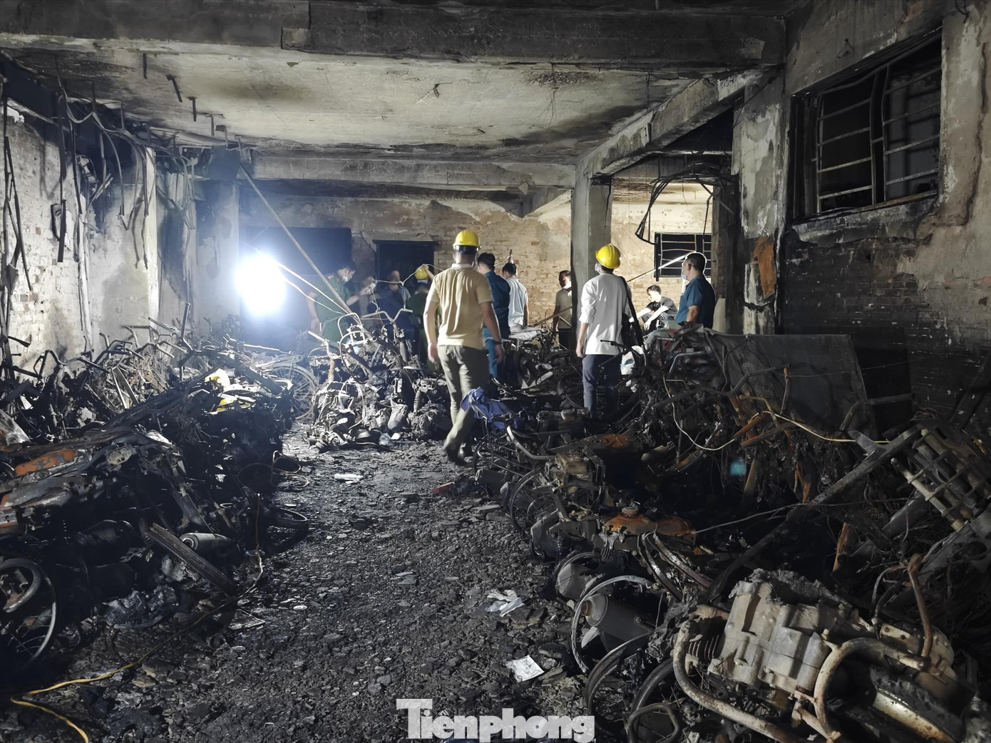 Hiện trường tầng 1 vụ cháy. Hiện trường tầng 1 vụ cháy.