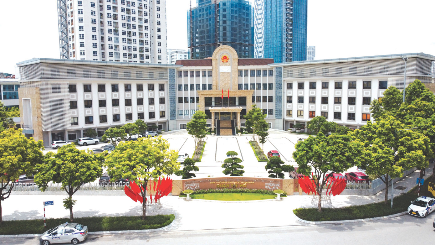 Giải ngân đầu tư công các tháng đầu năm của quận Tây Hồ đã đứng đầu thành phố. Ảnh: Trọng Đảng