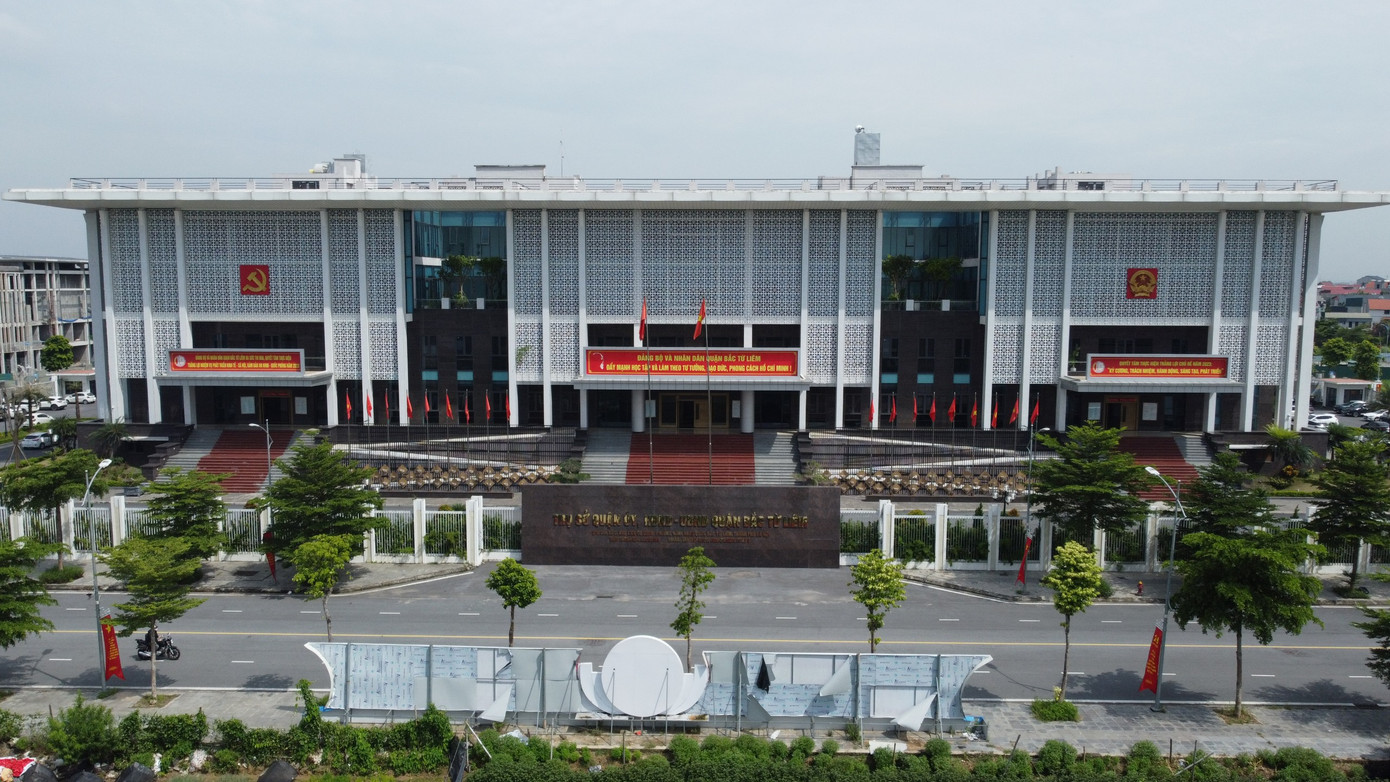 Trụ sở UBND quận Bắc Từ Liêm được đưa vào hoạt động từ năm 2021. Ảnh: Trần Hoàng