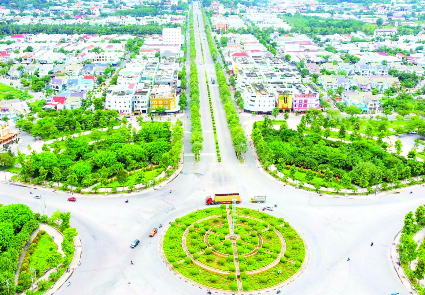 Một góc thị xã Bến Cát