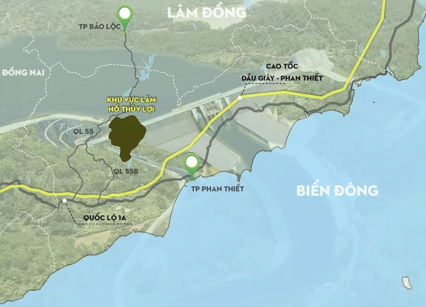 Vị trí xây dự án hồ thuỷ lợi Ka Pét Vị trí xây dự án hồ thuỷ lợi Ka Pét