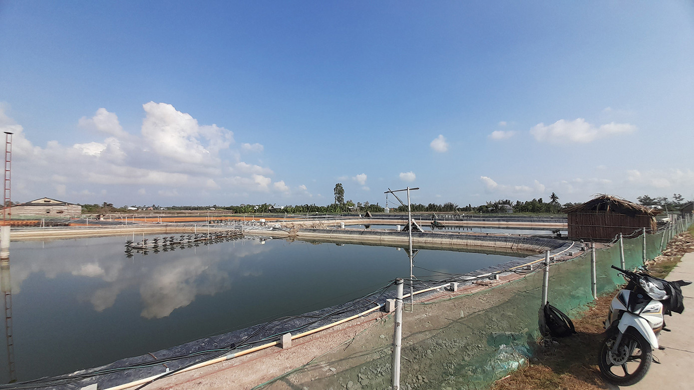 Diện tích nuôi trồng thủy sản chiếm gần một nửa diện tích tự nhiên của xã Long Hòa. Ảnh: Cảnh Kỳ Diện tích nuôi trồng thủy sản chiếm gần một nửa diện tích tự nhiên của xã Long Hòa. Ảnh: Cảnh Kỳ