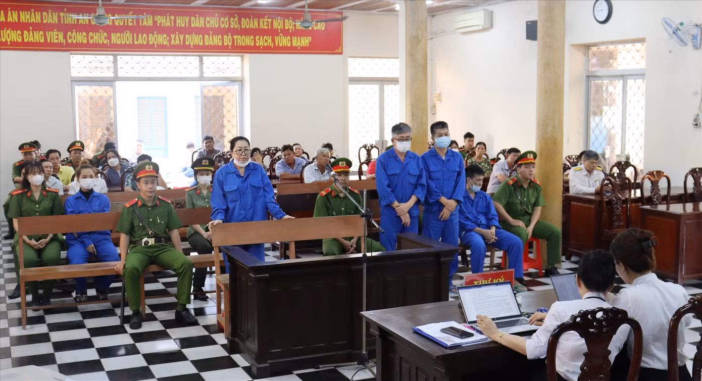 Quang cảnh phiên tòa. Ảnh P.V