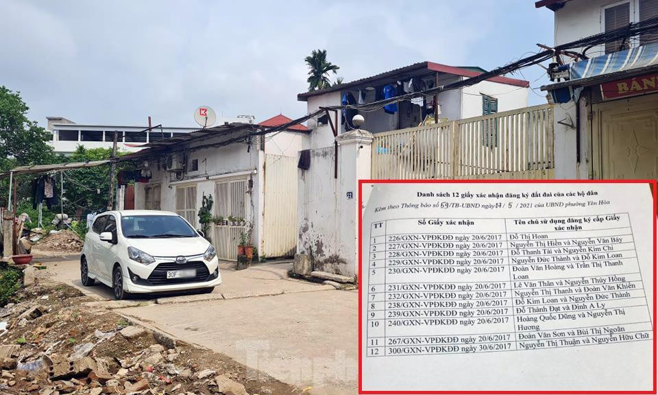 Một số hộ dân tự nhận chuyển nhượng khu đất nằm trong quy hoạch Dự án Xây dựng và Kinh doanh hạ tầng khu đô thị mới Dịch Vọng bằng giấy tờ viết tay, xây công trình trái phép.