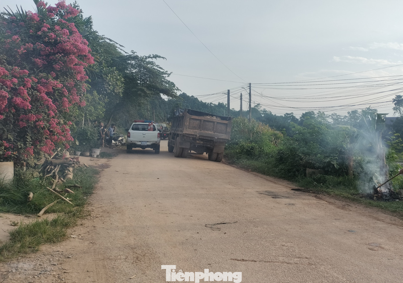 Hiện trường vụ tai nạn.