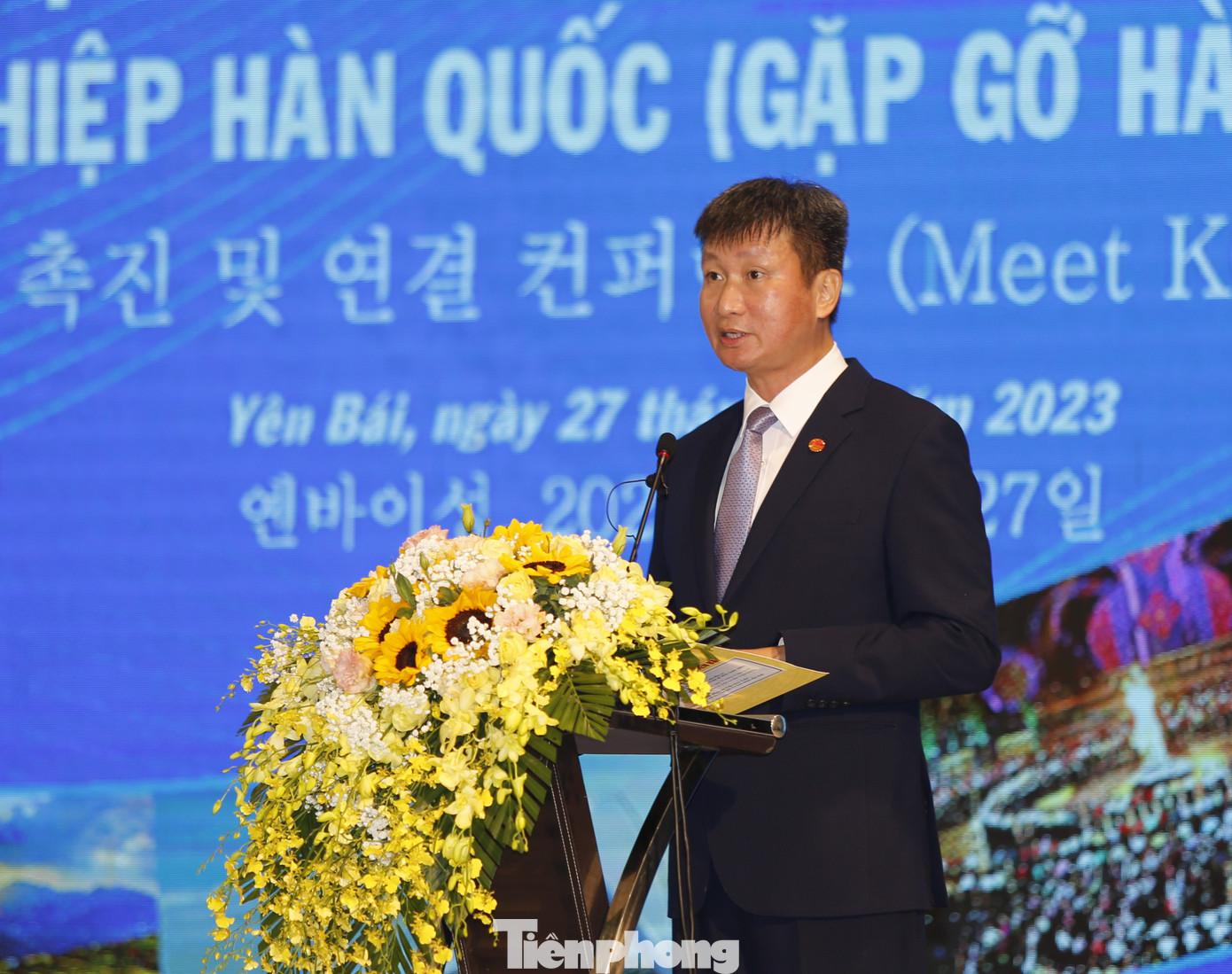 Ông Trần Huy Tuấn - Chủ tịch UBND tỉnh Yên Bái phát biểu tại Hội nghị.