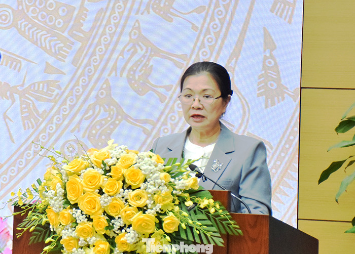 Bà Trương Thị Ngọc Ánh phát biểu tại Hội nghị. Bà Trương Thị Ngọc Ánh phát biểu tại Hội nghị.