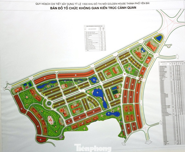 Bản đồ tổ chức không gian kiến trúc cảnh quan của khu đô thị mới Golden House công bố năm 2017. Bản đồ tổ chức không gian kiến trúc cảnh quan của khu đô thị mới Golden House công bố năm 2017.