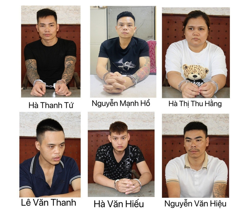 Các đối tượng trong đường dây mua bán người và môi giới mại dâm. Các đối tượng trong đường dây mua bán người và môi giới mại dâm.