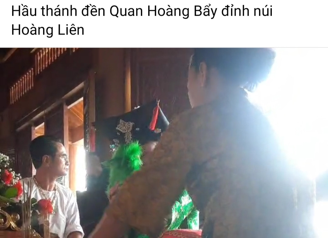Đền ông Hoàng Bảy tại Lai Châu đã tiến hành hoạt động hầu thánh tại đền.
