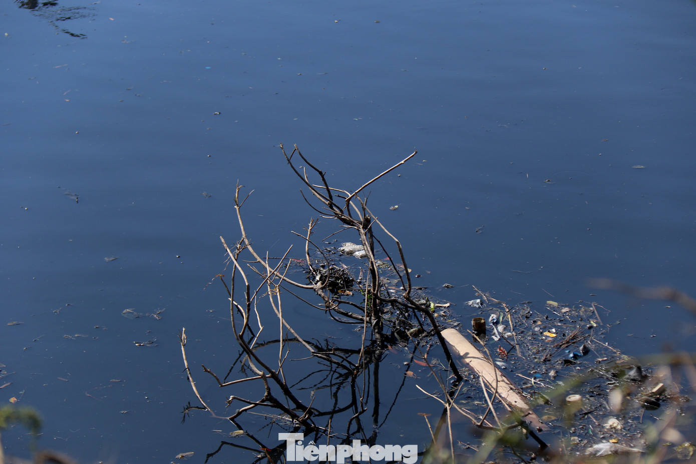 Cận cảnh dòng nước đen ngòm dưới dòng sông "chết" Cầu Bây. Cận cảnh dòng nước đen ngòm dưới dòng sông "chết" Cầu Bây.