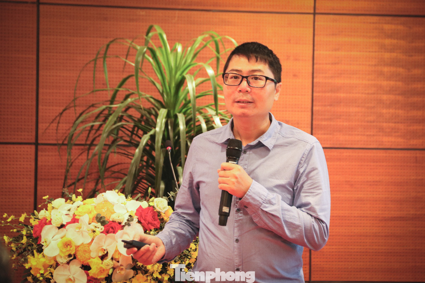 Ông Nguyễn Quang Đồng, Viện trưởng Viện Nghiên cứu Chính sách và Phát triển Truyền thông (IPS) phát biểu trong phiên thảo luận.