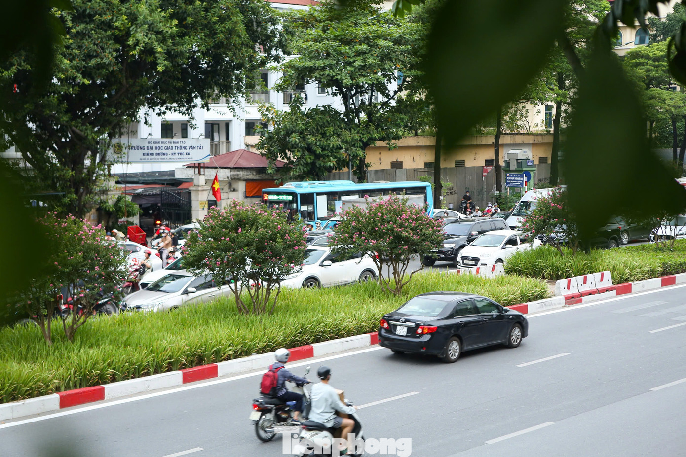 Con đường hoa tô điểm cho tuyến đường thêm phần xanh - sạch - đẹp.
