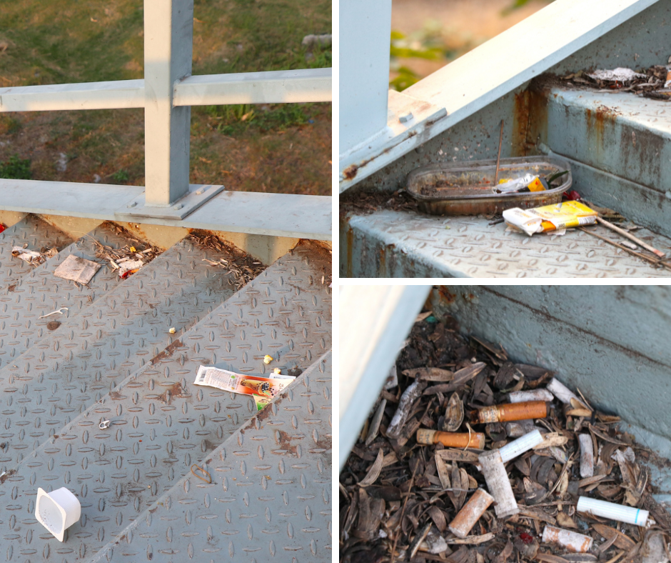 Hiện, cây cầu rất nhếch nhác, rác thải, không có dấu hiệu công nhân môi trường quét dọn hàng ngày. Vật dụng đựng đồ ăn được những người đi hóng mát vào ban đêm xả xung quanh. Hiện, cây cầu rất nhếch nhác, rác thải, không có dấu hiệu công nhân môi trường quét dọn hàng ngày. Vật dụng đựng đồ ăn được những người đi hóng mát vào ban đêm xả xung quanh.