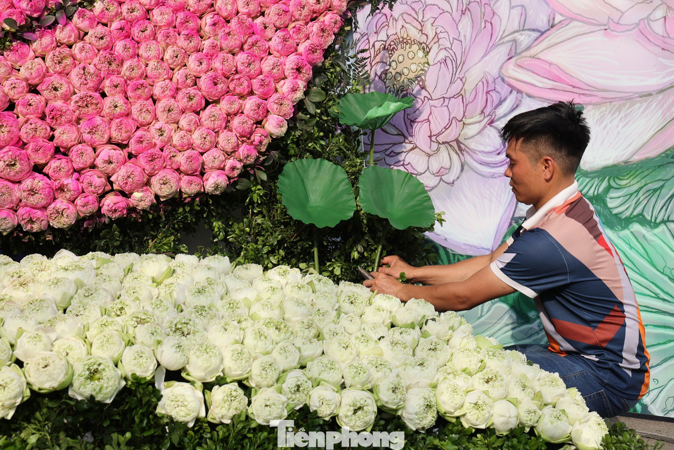 Với nội dung là biểu tượng Đức Hạnh Bà Chúa Hoa Sen, phối cảnh bức tranh 3D sử dụng công nghệ in phun kết hợp điêu khắc thủ công bởi các nghệ nhân đem tới một tác phẩm độc đáo nhất từ trước tới nay.