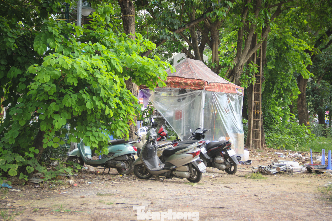 Tuy nhiên, sau khi hạ rào, phía ngoài rất nhiều xe máy luồn lách, ô tô trèo vỉa hè để đi vào bên trong công viên; phía trong các phương tiện hồn nhiên dừng đỗ, chiếm hết phần đường đi bộ. (Ảnh chụp chiều 18/6) Tuy nhiên, sau khi hạ rào, phía ngoài rất nhiều xe máy luồn lách, ô tô trèo vỉa hè để đi vào bên trong công viên; phía trong các phương tiện hồn nhiên dừng đỗ, chiếm hết phần đường đi bộ. (Ảnh chụp chiều 18/6)