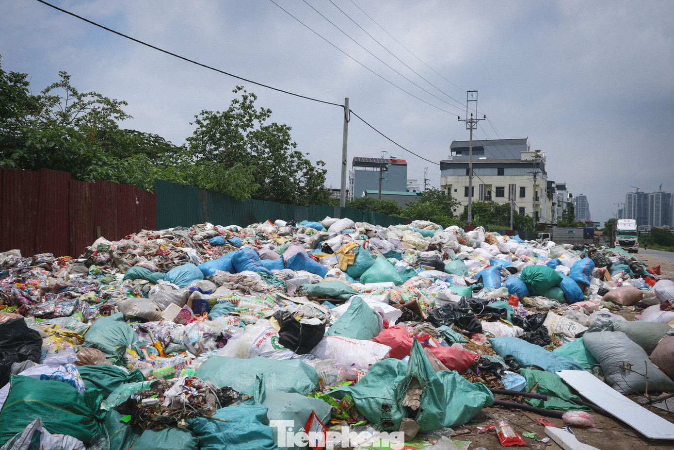 Thực phẩm bị đổ bỏ tại bãi rác là các loại bánh kẹo, hạt, hoa quả sấy, thạch,... đã hết hạn sử dụng từ năm 2024.