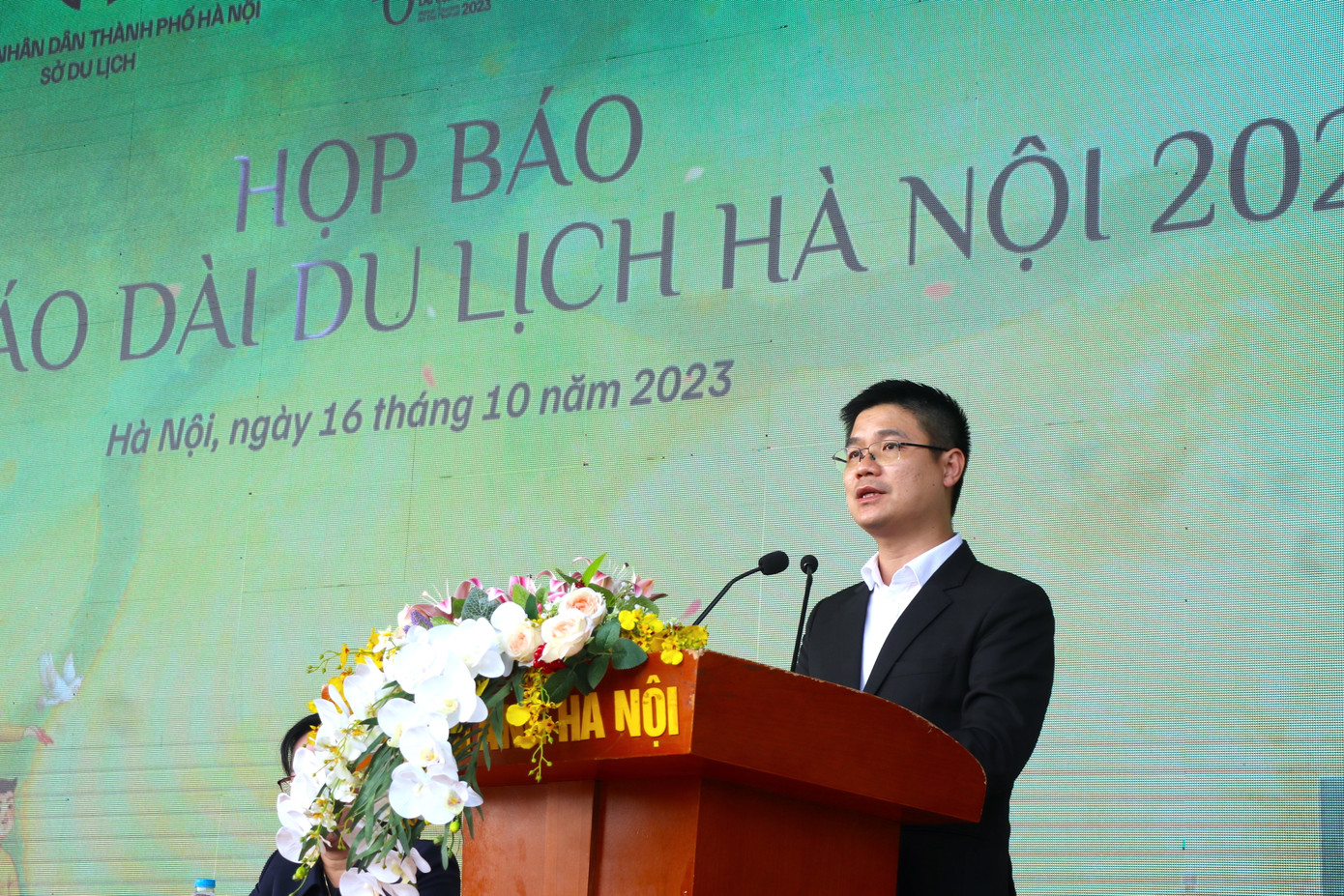 Ông Nguyễn Hồng Minh - Phó Giám đốc Sở Du lịch Hà Nội phát biểu.