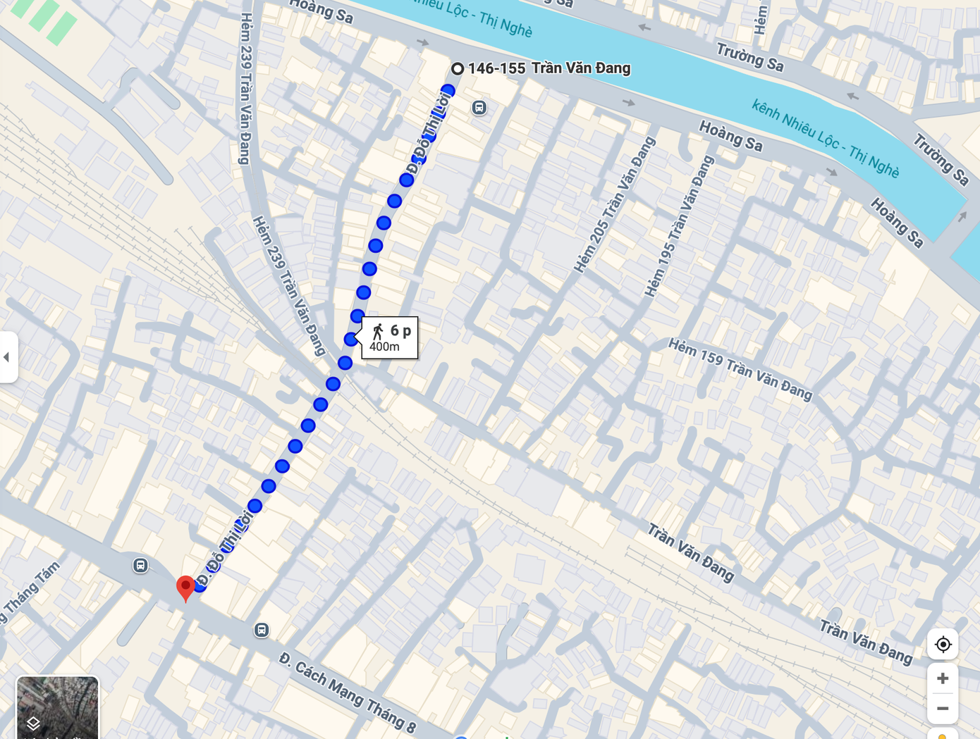 Đường Đỗ Thị Lời, quận 3. (Ảnh chụp từ Google Maps) Đường Đỗ Thị Lời, quận 3. (Ảnh chụp từ Google Maps)