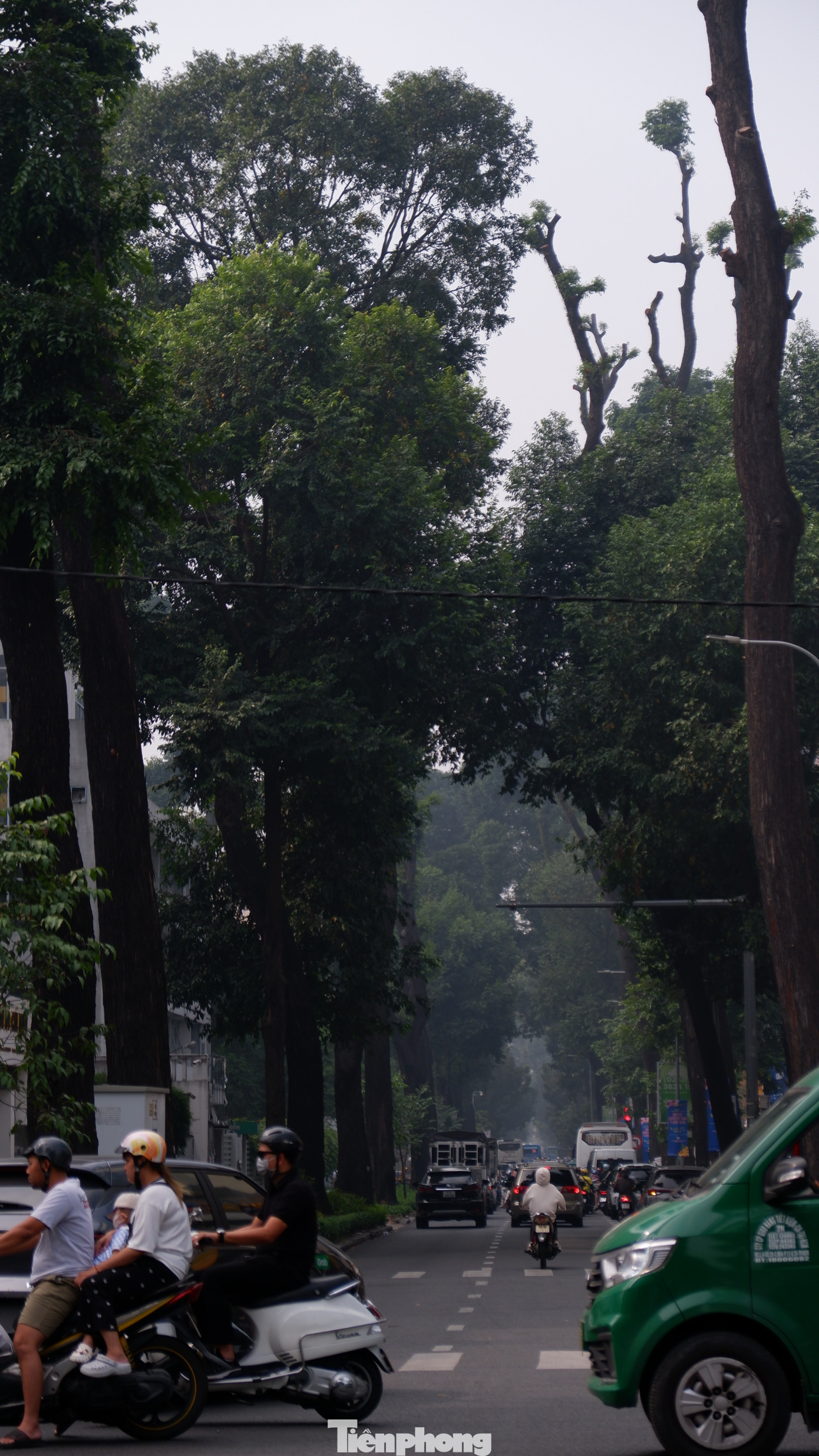 Các tuyến đường ở trung tâm TPHCM mù mịt sương mờ. Các tuyến đường ở trung tâm TPHCM mù mịt sương mờ.