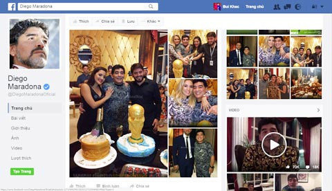 'Cậu bé vàng' Maradona lên Facebook chửi… con ảnh 1