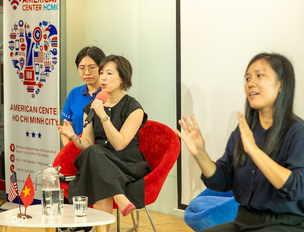 Christine Hà chia sẻ nhiều câu chuyện truyền cảm hứng. (Ảnh: DRD Vietnam) Christine Hà chia sẻ nhiều câu chuyện truyền cảm hứng. (Ảnh: DRD Vietnam)