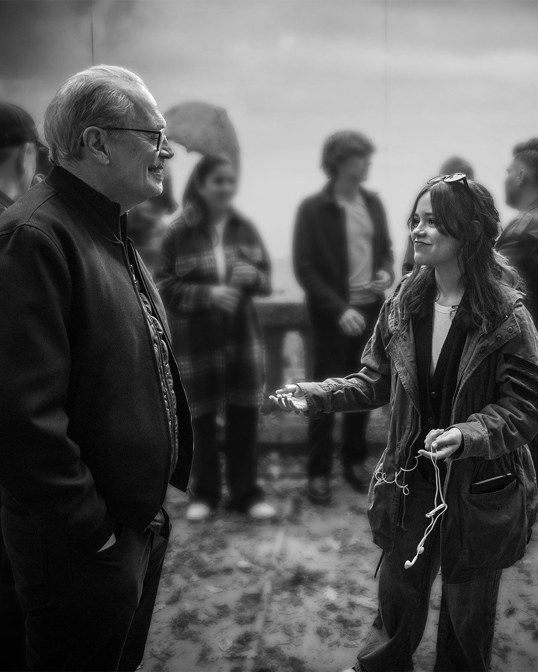 Jenna Ortega và nam diễn viên gạo cội Steve Buscemi.