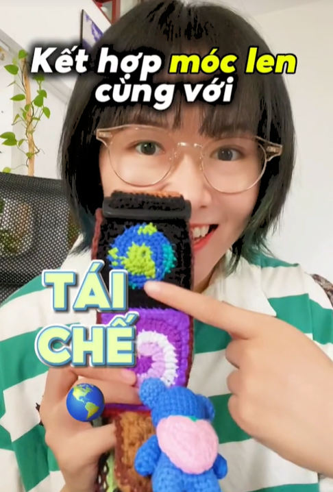 Những món đồ tái chế siêu xinh. (Ảnh: TikTok Clover móc móc) Những món đồ tái chế siêu xinh. (Ảnh: TikTok Clover móc móc)